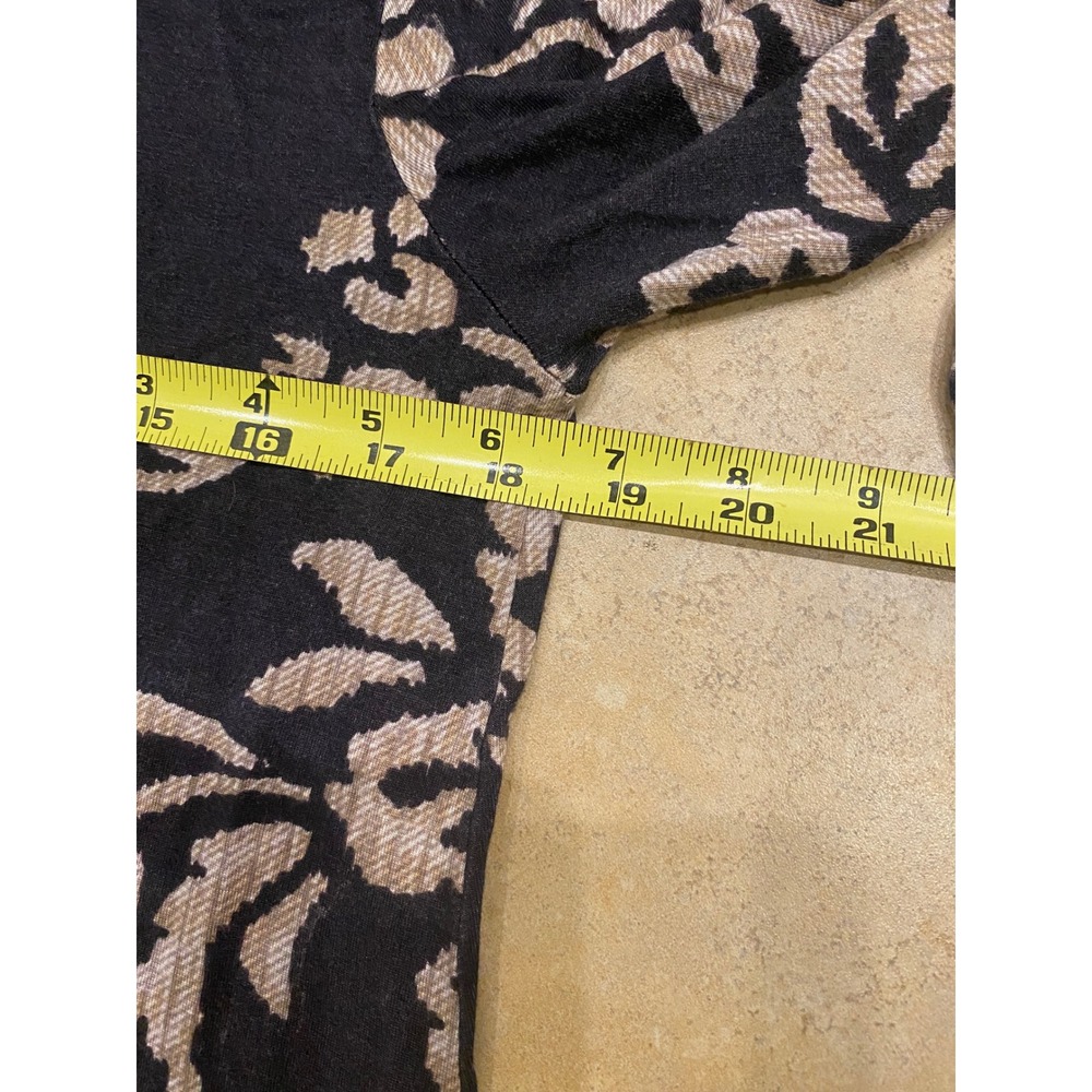 NWT Love by Kyla Seo Small Floral Tunic Top V-Neck Long Sleeve Black Yellow NEW - Picture 10 of 14